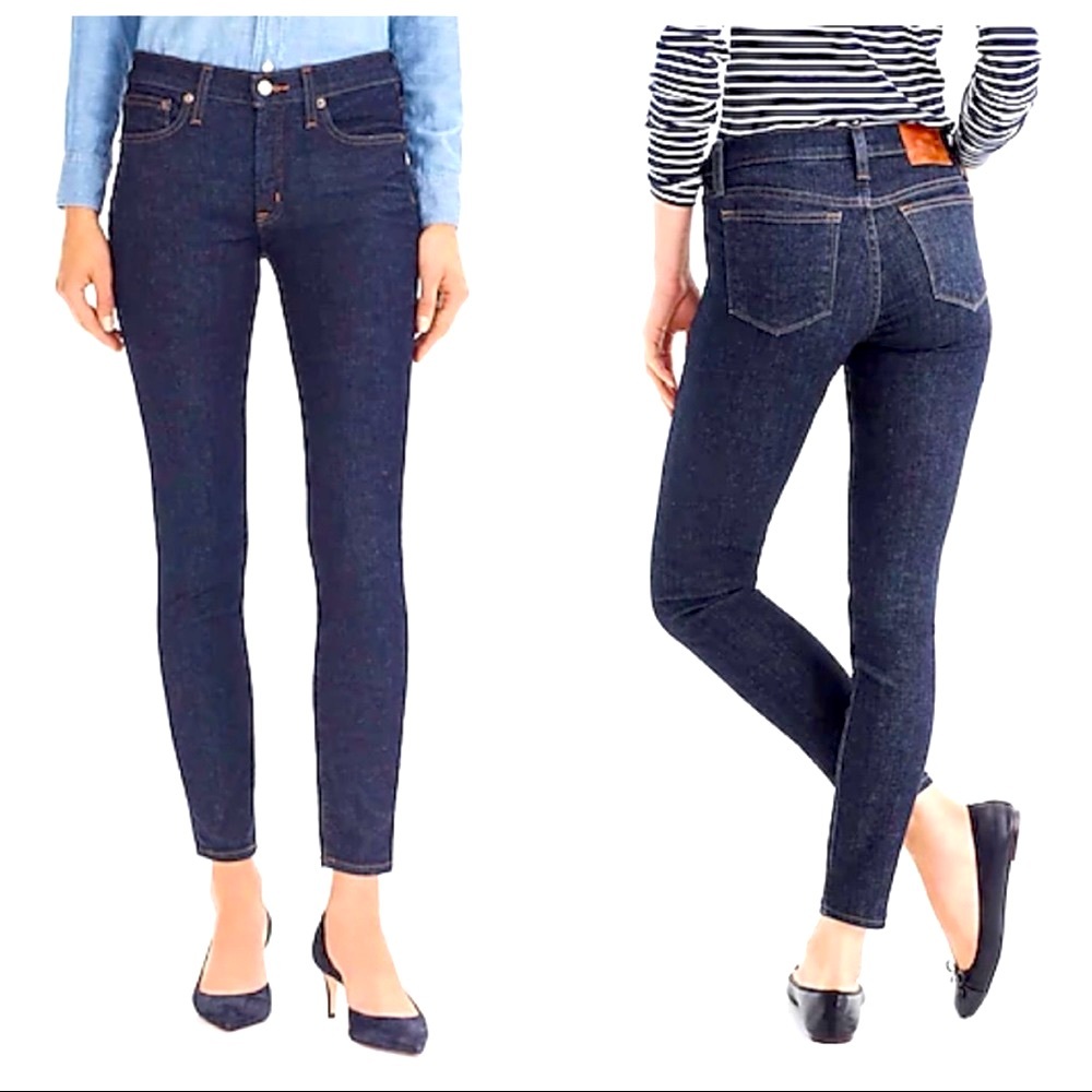 JCrew high rise curvy toothpick skinny jeans